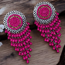 Bevy Pearls Elegant Oxidised Plated Ghungroo Dangler Earrings