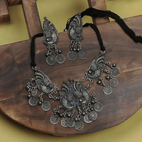 Bevy Pearls Antique Oxidised Plated Choker Necklace Set
