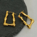 Bevy Pearls Modern Wave Design Hoop Earrings