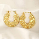 Bevy Pearls Modern Wave Design Hoop Earrings