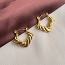 Bevy Pearls Quilted Finish Stud Earrings