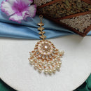 Arham Gold Plated Polki Kundan And Meenakari Pearl Beads Maangtikka 