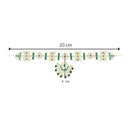 Etnico Gold Plated Floral Kundan & Pearl Sheeshphool/SheeshPatti for Women (T2070G)