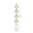 Etnico Gold Plated White Kundan and Pearl Paranda/Hair Braid Pin Choti For Bridal (T2097W)