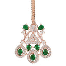 Etnico Rose Gold Plated Diamond Maang Tikka for Women (T2112G)