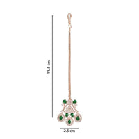 Etnico Rose Gold Plated Diamond Maang Tikka for Women (T2112G)