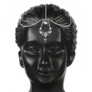 Etnico Ethnic Silver Oxidised Mirror Work Mathapatti for Women and Girls (T2124OX)