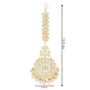 Etnico Gold Plated Kundan & Pearl Maang Tikka for Women (T2135W)