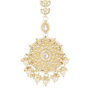 Etnico Gold Plated Kundan & Pearl Maang Tikka for Women (T2136W)