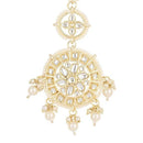Etnico Gold Plated Kundan & Pearl Maang Tikka for Women (T2138W)