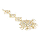 Etnico Gold Plated Kundan & Pearl Maang Tikka for Women (T2138W)