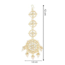 Etnico Gold Plated Kundan & Pearl Maang Tikka for Women (T2138W)