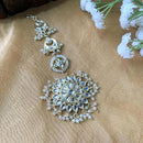 Etnico Gold Plated Kundan & Pearl Maang Tikka for Women (T2139W)