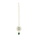 Etnico Gold Plated Traditional Kundan & Pearl Maang Tikka For Women (T2142G)