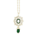 Etnico Gold Plated Traditional Kundan & Pearl Maang Tikka For Women (T2142G)