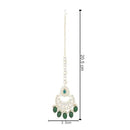Etnico Gold Plated Traditional Kundan & Pearl Maang Tikka For Women (T2163G)