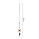 Etnico Gold Plated Traditional Kundan & Pearl Maang Tikka For Women (T2165M)