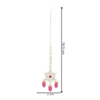 Etnico Gold Plated Traditional Kundan & Pearl Maang Tikka For Women (T2166Q)