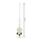 Etnico Gold Plated Traditional Kundan & Pearl Maang Tikka For Women (T2166G)