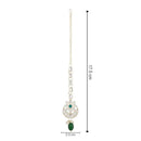 Etnico Gold Plated Traditional Kundan & Pearl Maang Tikka For Women (T2168G)