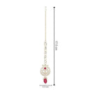 Etnico Gold Plated Traditional Kundan & Pearl Maang Tikka For Women (T2168Q)