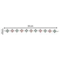 Etnico Silver Oxidised Kundan & Pearl Sheeshphool/Sheeshpatti for Women (T2193ZMG)