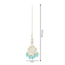 Etnico Gold Plated Traditional Kundan & Pearl Maang Tikka For Women (T3020Sb)