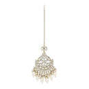 Etnico Gold Plated Traditional Kundan & Pearl Maang Tikka For Women (T3157W)