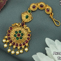 Diksha Collection Gold Plated Pota Maangtika