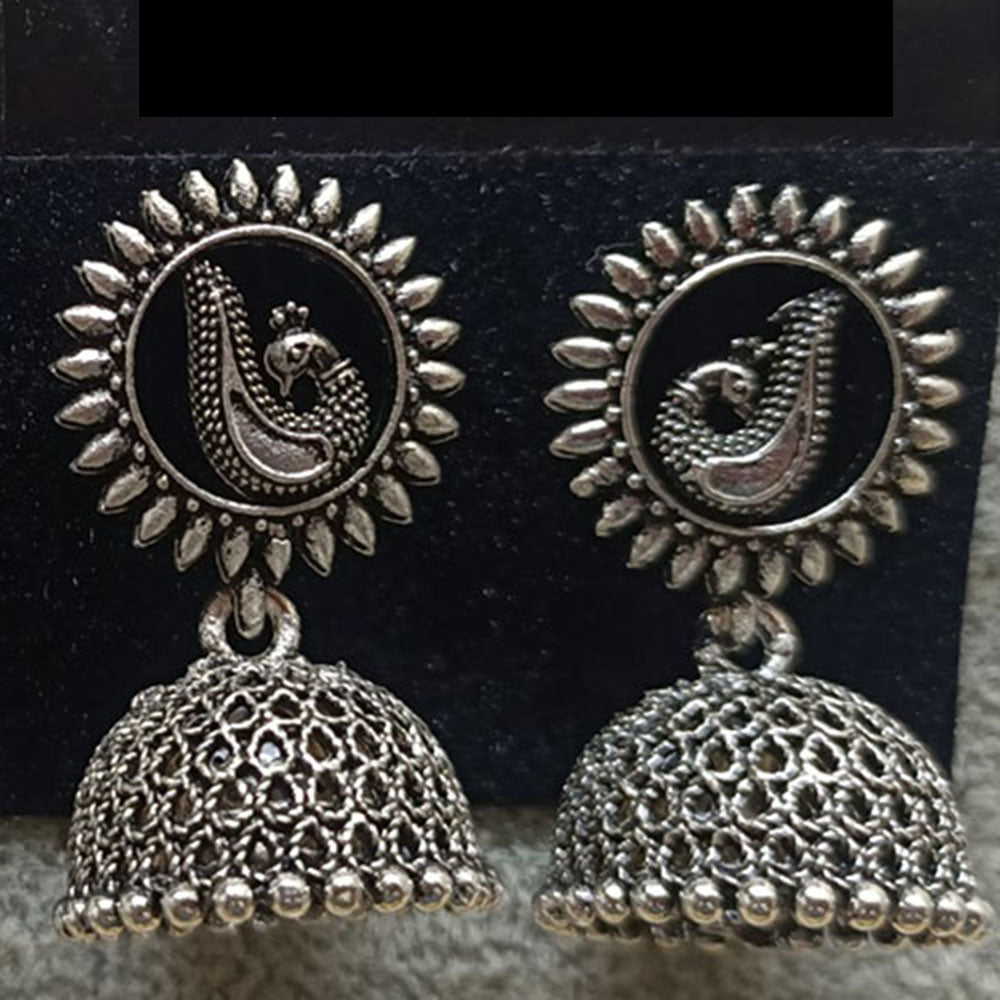 Darshana Jewels oxidised Plated Jhumki Earrings