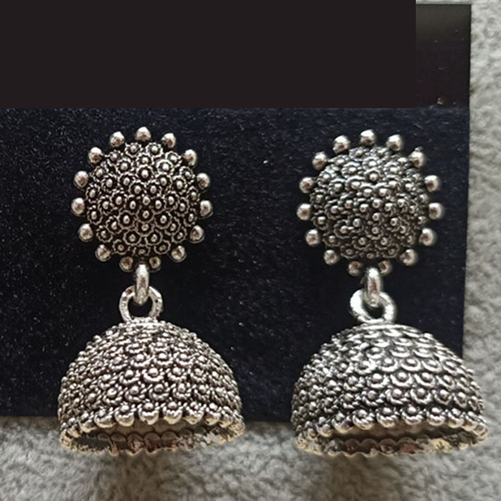 Darshana Jewels oxidised Plated Jhumki Earrings