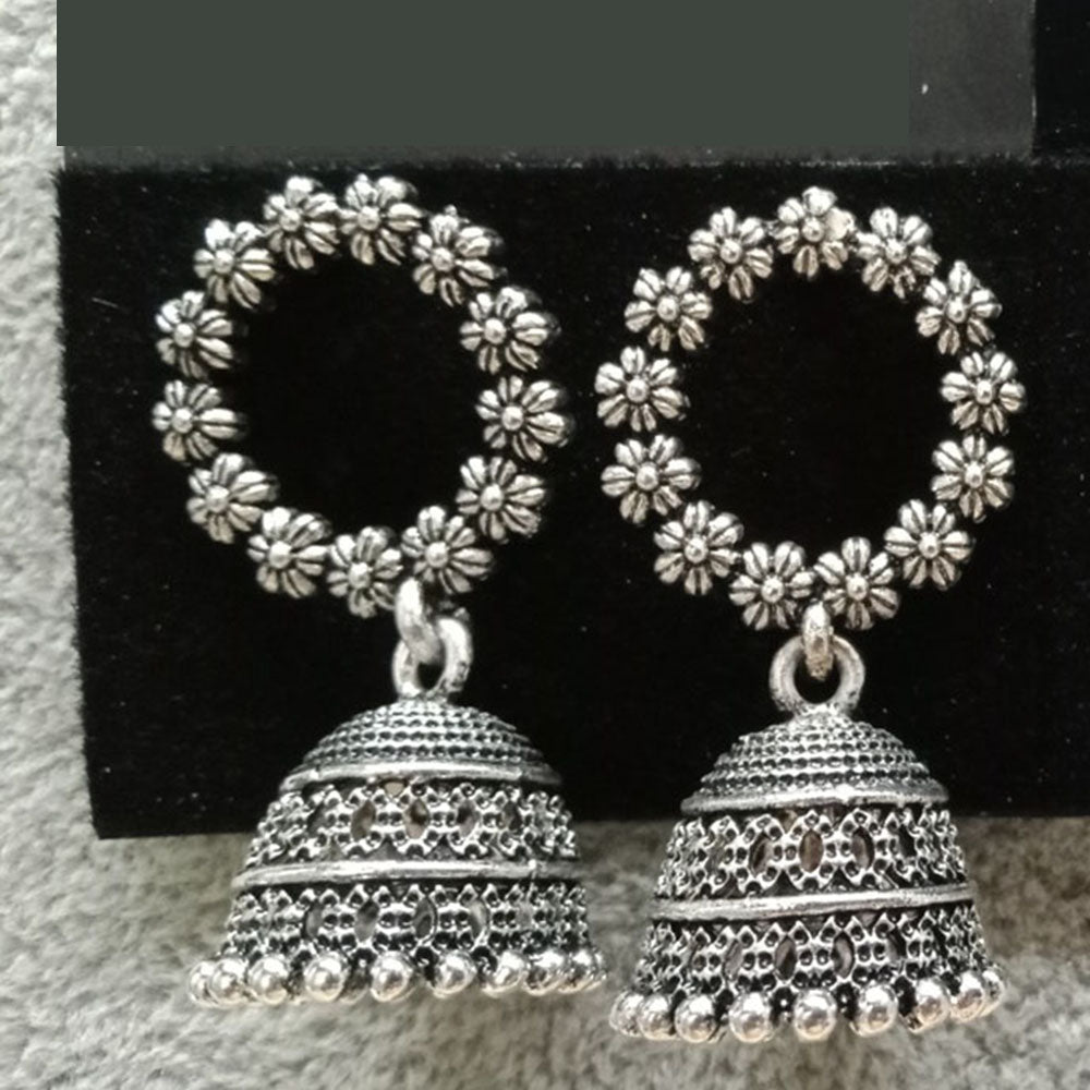 Darshana Jewels oxidised Plated Jhumki Earrings