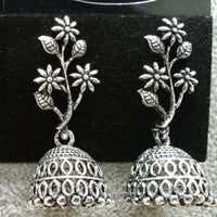 Darshana Jewels oxidised Plated Jhumki Earrings