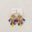 Dhwani Royal Austrian Stone Beads And Pearl Statement Dangler Earrings