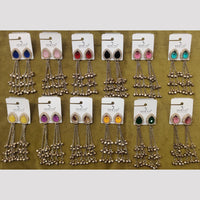 Dhwani Crystal Stone And Ghungroo Kashmiri Dangler Earrings for Women- (Pack of 12)