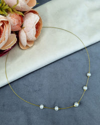 LAFZ  Minimalist Floating Pearl Wire Necklace - TM601