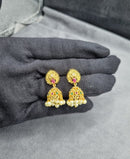 LAFZ Gold-Tone Temple Jhumka Earrings