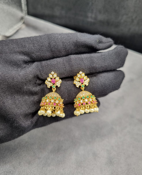 LAFZ Ethnic Indian Temple Jhumka Earrings