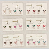 Dhwani Minimal Austrian Stone Butterfly Shape Stud Earrings 