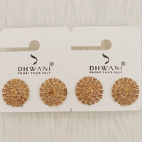 Dhwani Minimal Austrian Stone Stud Earrings 