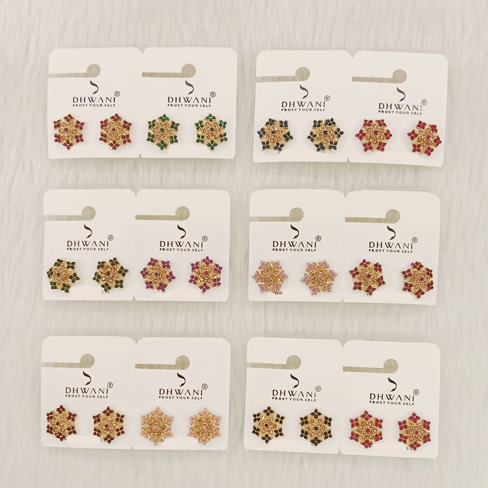 Dhwani Minimal Austrian Stone Stud Earrings 