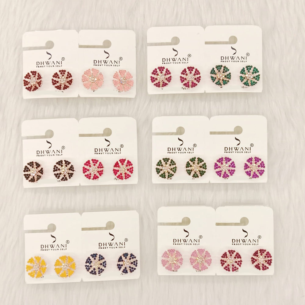 Dhwani Minimal Austrian Stone Stud Earrings 