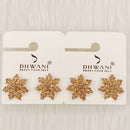 Dhwani Minimal Austrian Stone Stud Earrings 