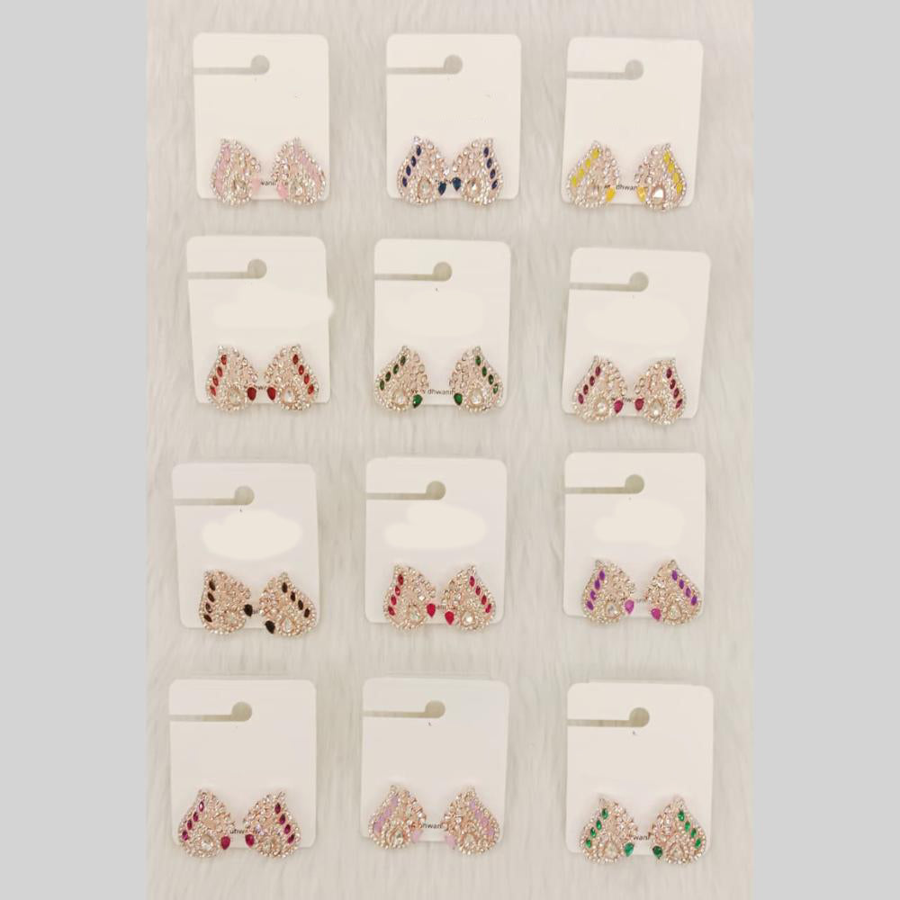 Dhwani Minimal Austrian Stone And Crystal Stud Earrings