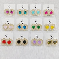 Dhwani Royal Austrian Stone Studs Earrings - (Pack of 12)