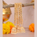 Wedding Chuda Gold Plated Austrian Stone And Pearl Bangles Set