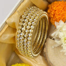 Wedding Chuda Gold Plated Kundan Stone Bangles Set