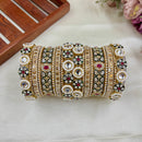 Wedding Chuda Gold Plated Crystal And Pearl Bridal Bangles Set