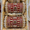 Wedding Chuda Gold Plated Kundan Stone And Pearl Acrylic Bangles Set
