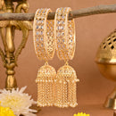 Wedding Chuda Gold Plated Crystal Stone And Pearl Bangles Set